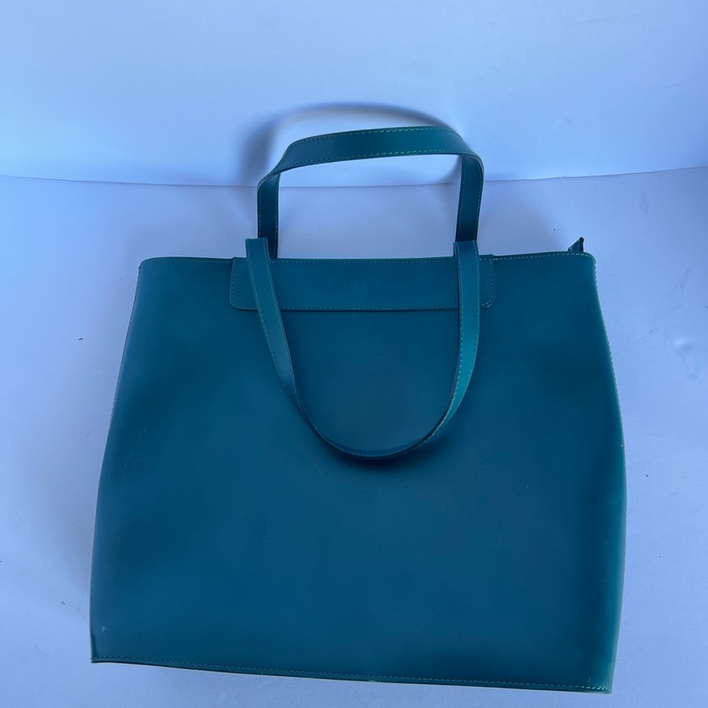 Teal Leather Tote by Lamarthe - Picture 12 of 12